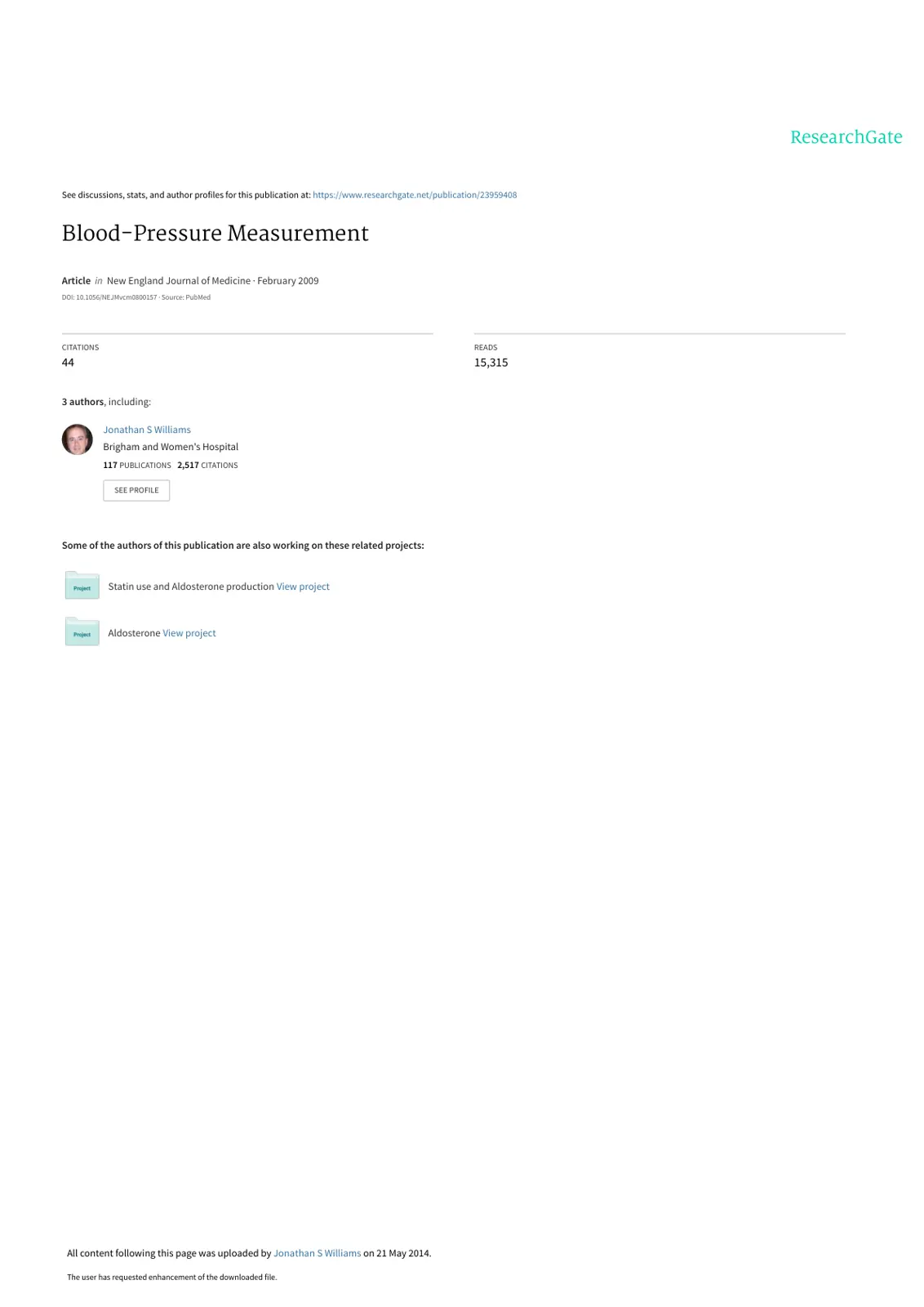 غلاف تقرير Blood Pressure Measurement