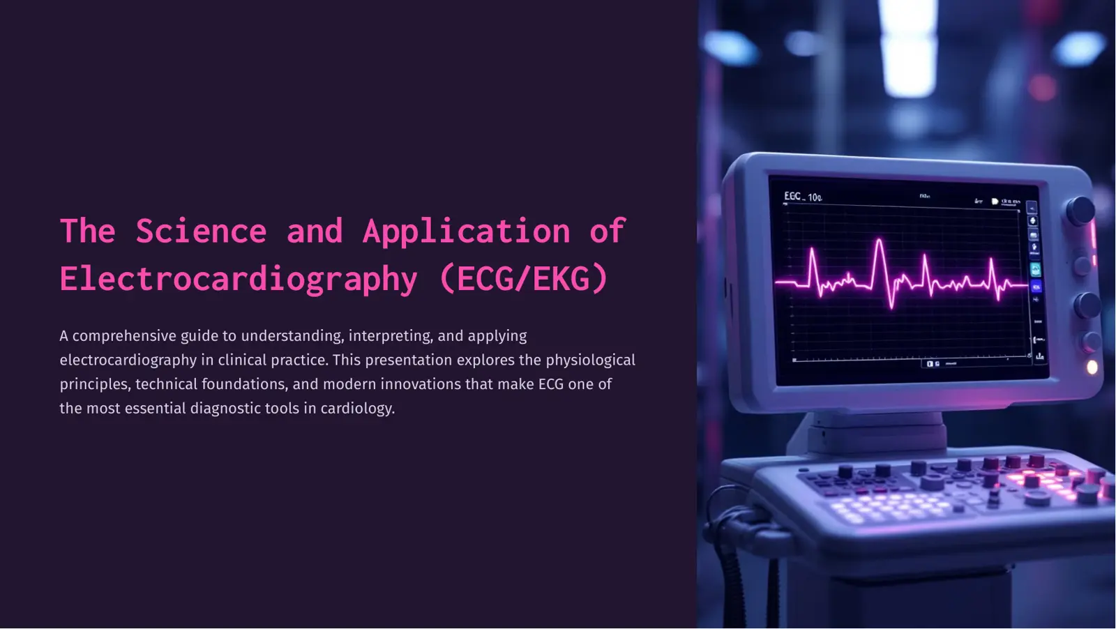 غلاف تقرير The Science and Application of Electrocardiography (ECG/EKG)