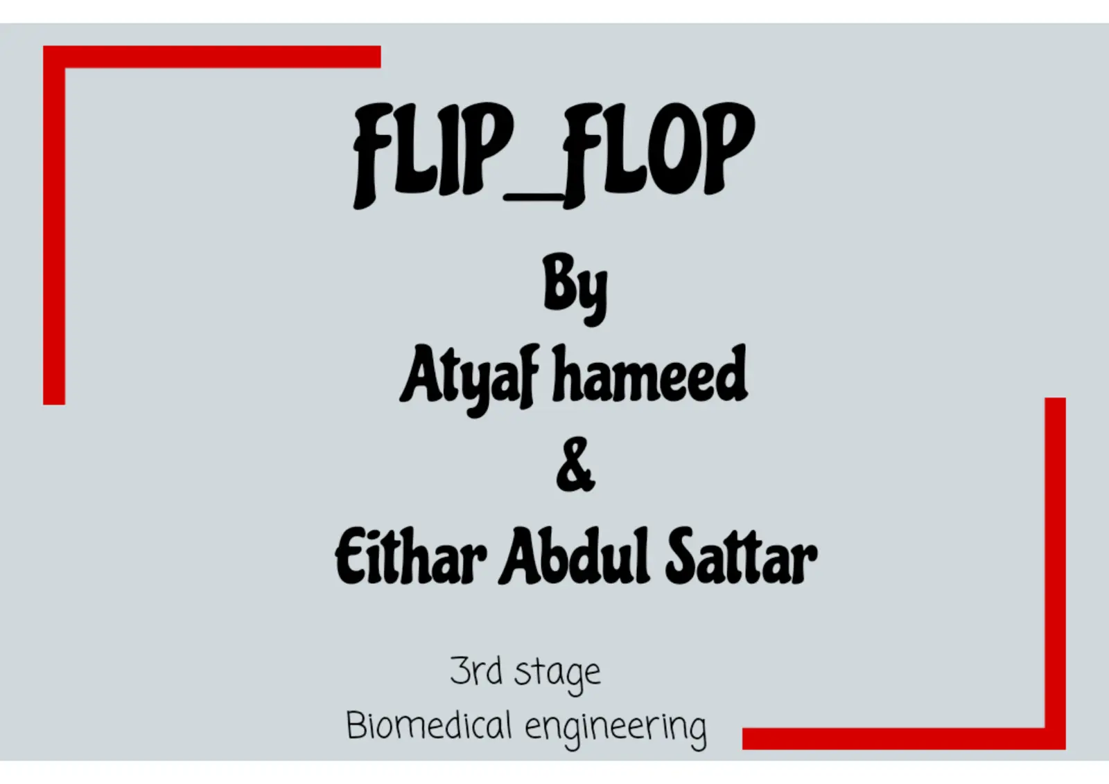غلاف تقرير FLIP FLOP