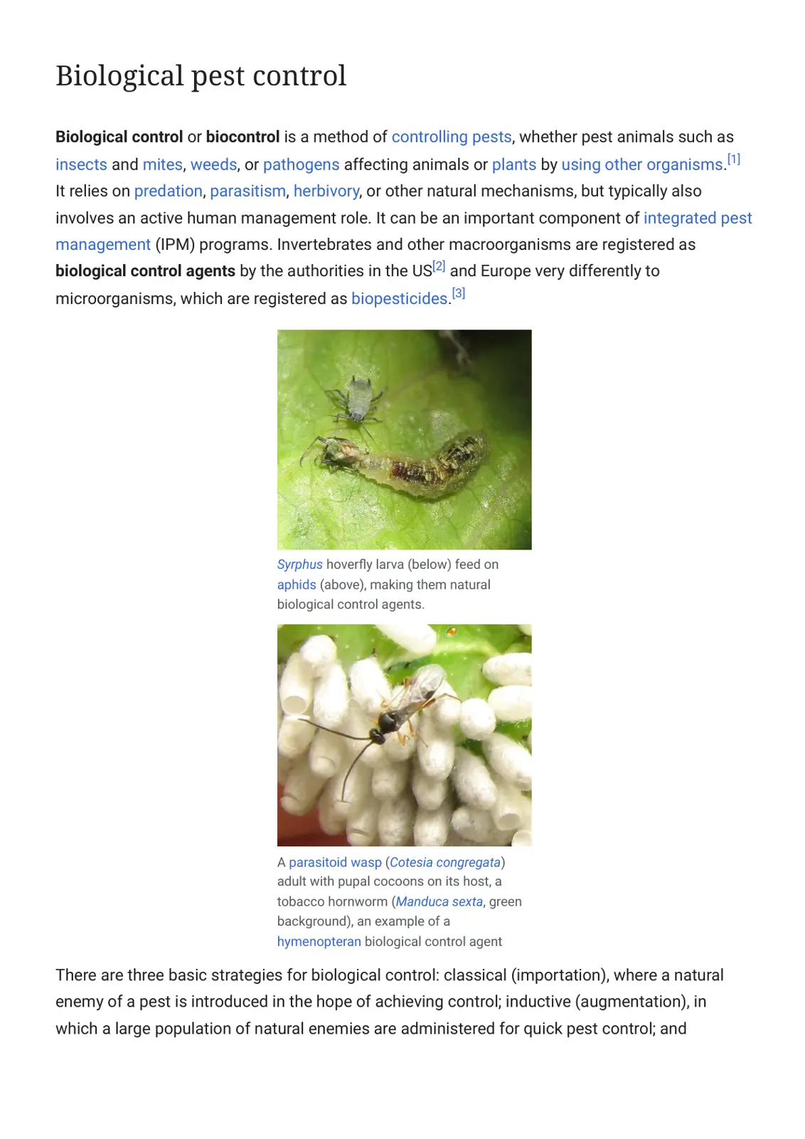 غلاف تقرير Biological Pest Control