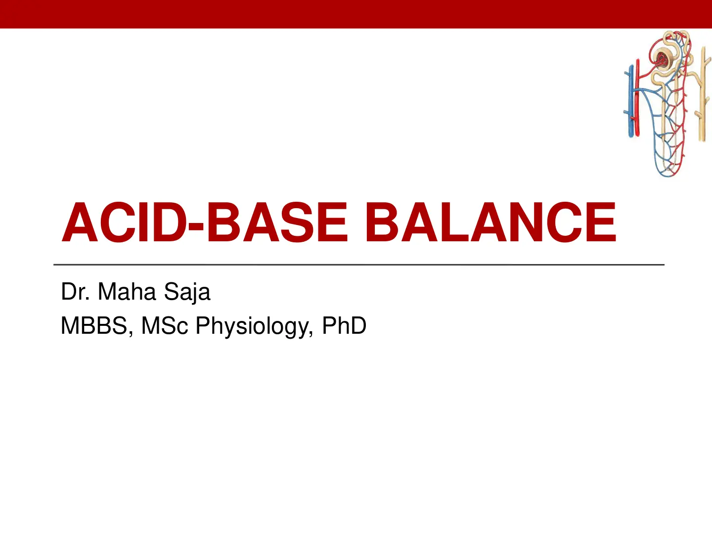 غلاف تقرير ACID-BASE BALANCE