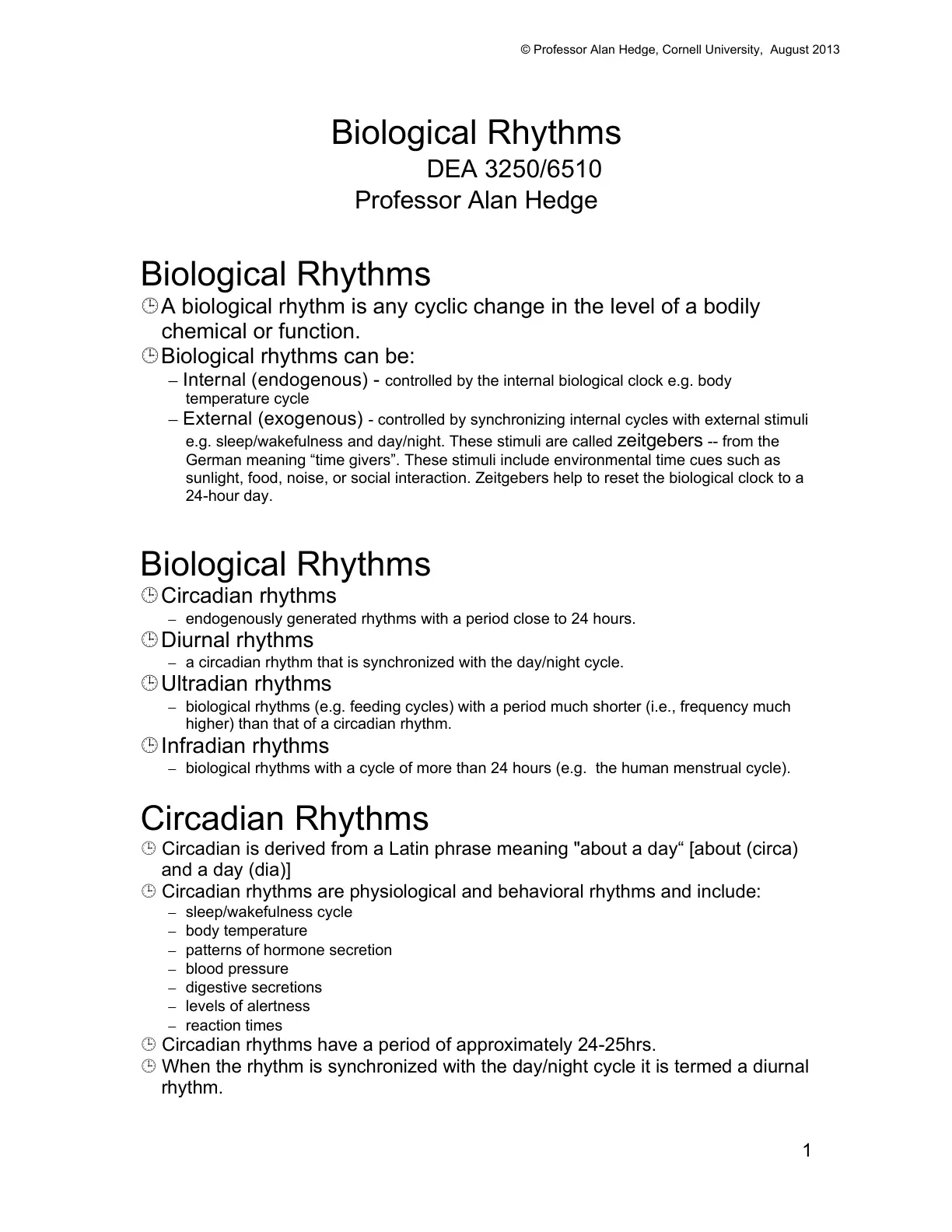 غلاف تقرير Biological Rhythms