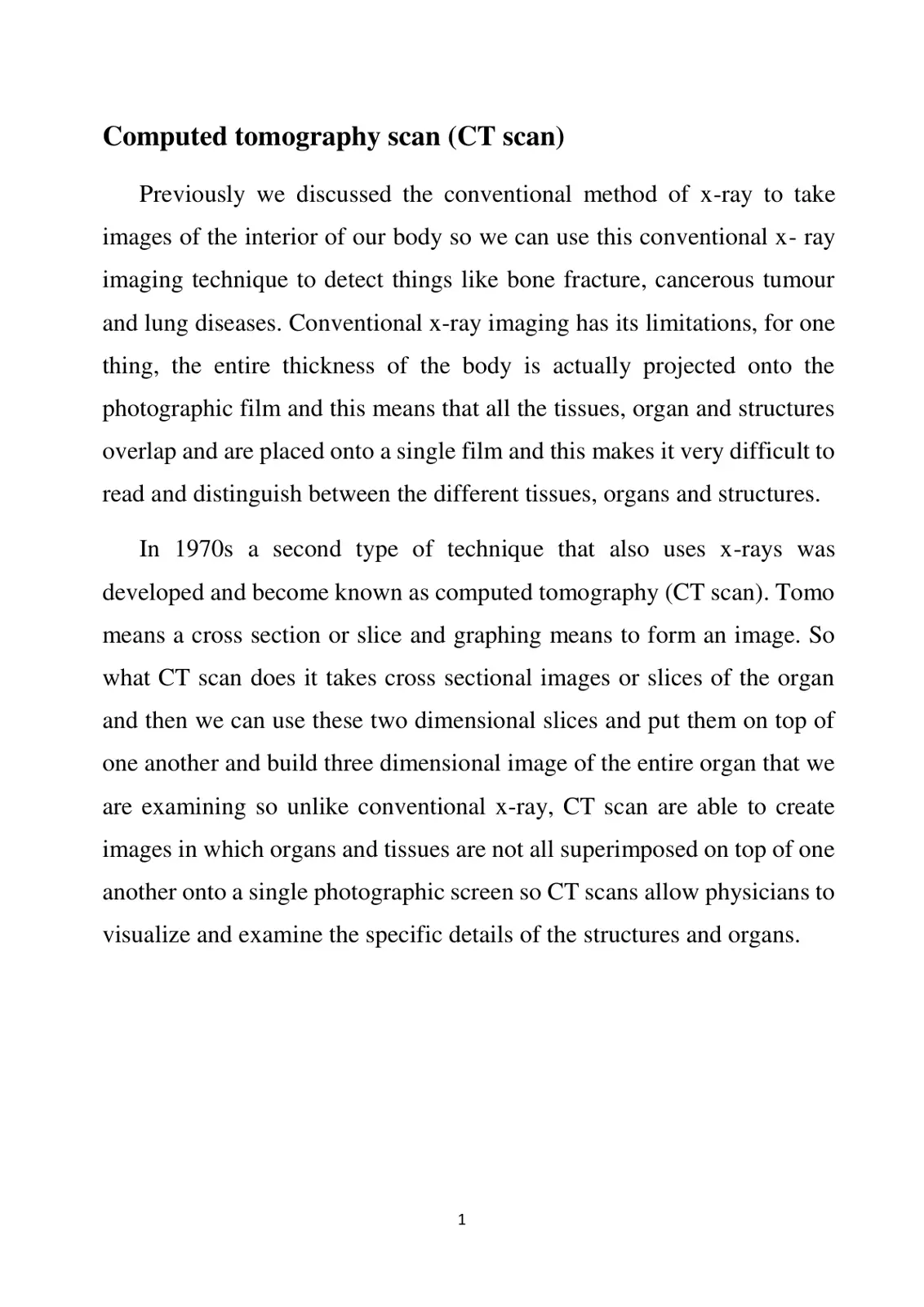 غلاف تقرير Computed Tomography Scan (CT Scan)