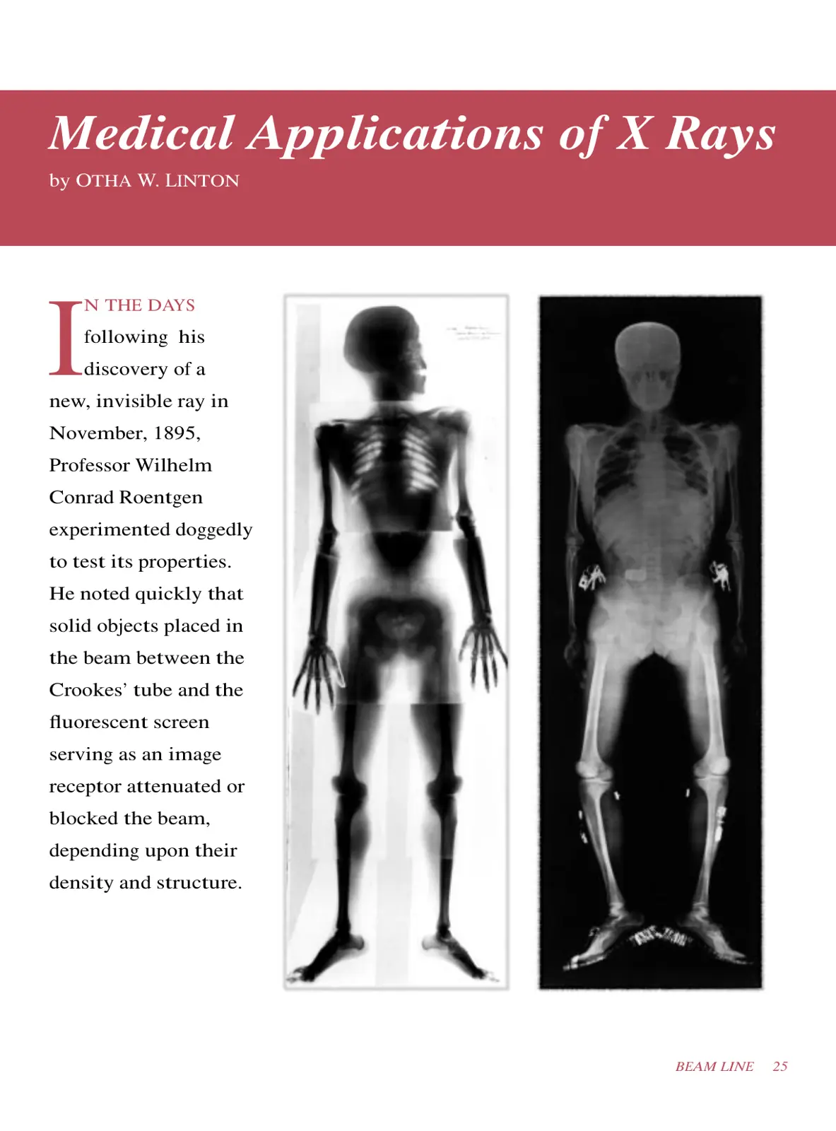 غلاف تقرير Medical Applications of X Rays