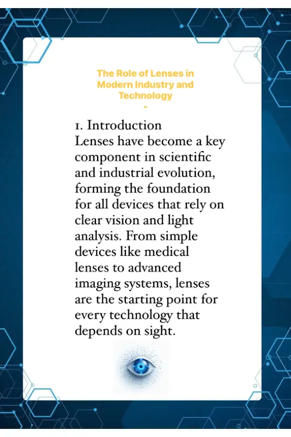 غلاف تقرير The Role of Lenses in Modern Industry and Technology
