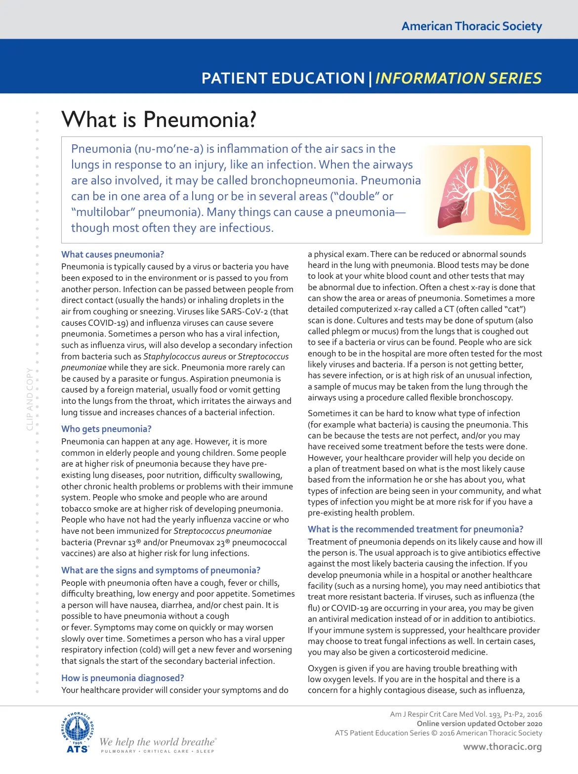 غلاف تقرير What is Pneumonia?