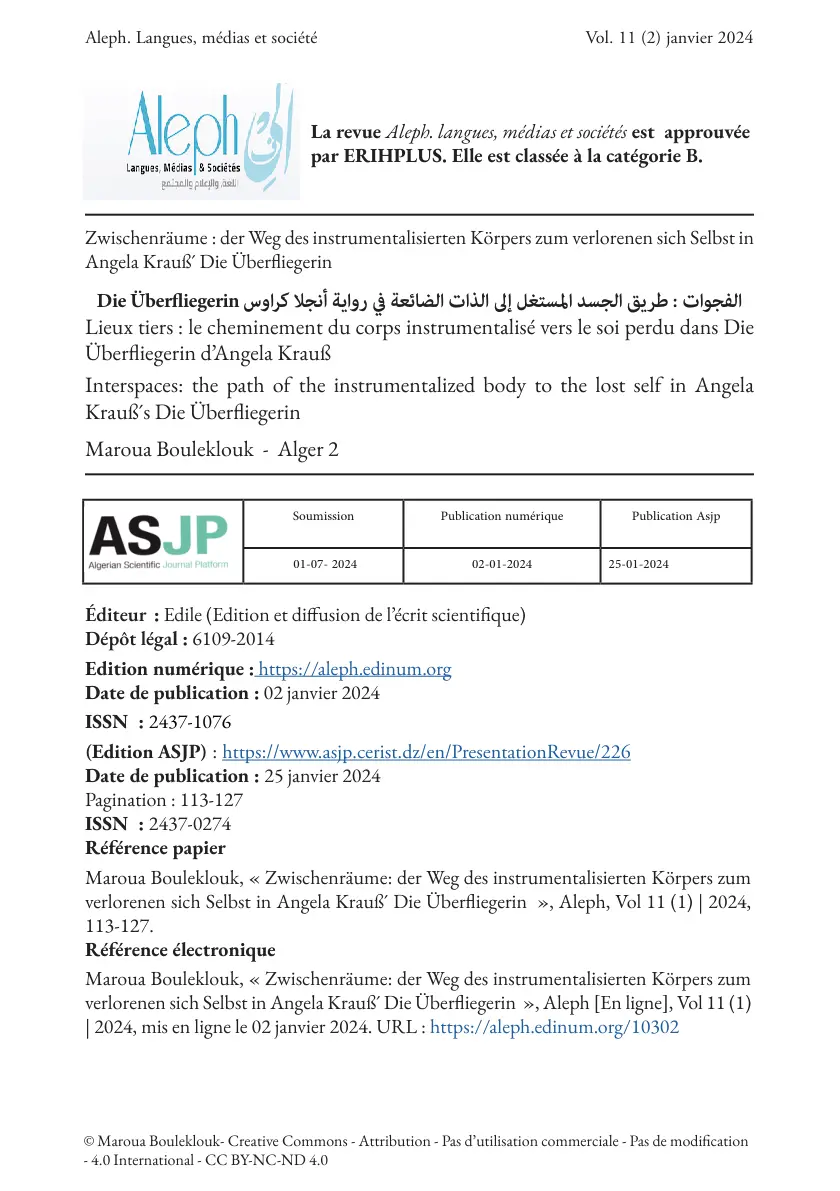 غلاف تقرير Aleph. Langues, médias et société