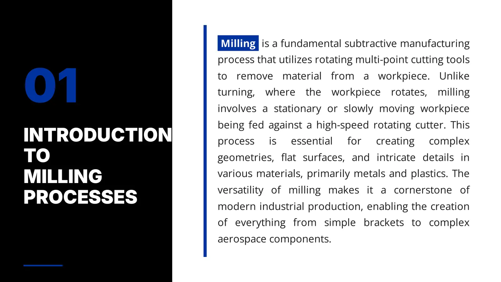 غلاف تقرير Introduction to Milling Processes