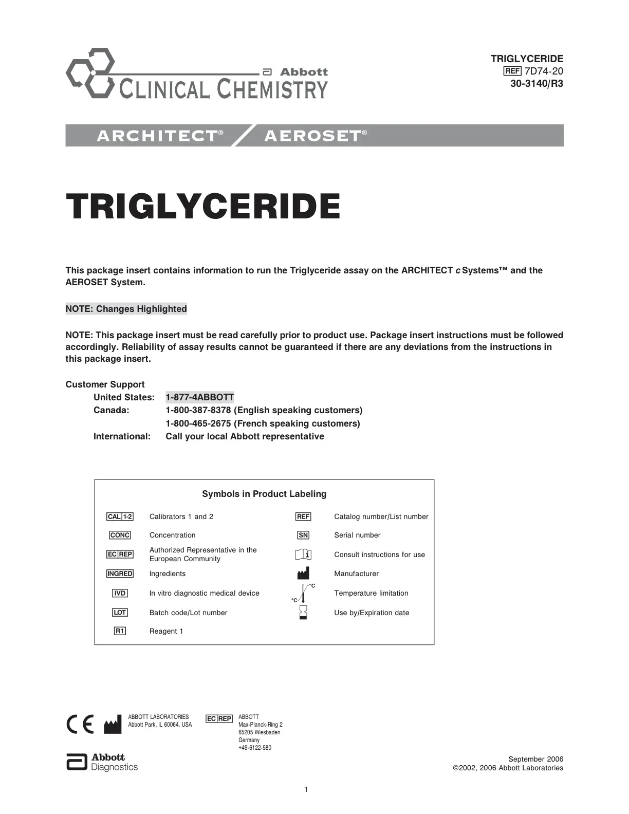 غلاف تقرير ARCHITECT® AEROSET® TRIGLYCERIDE