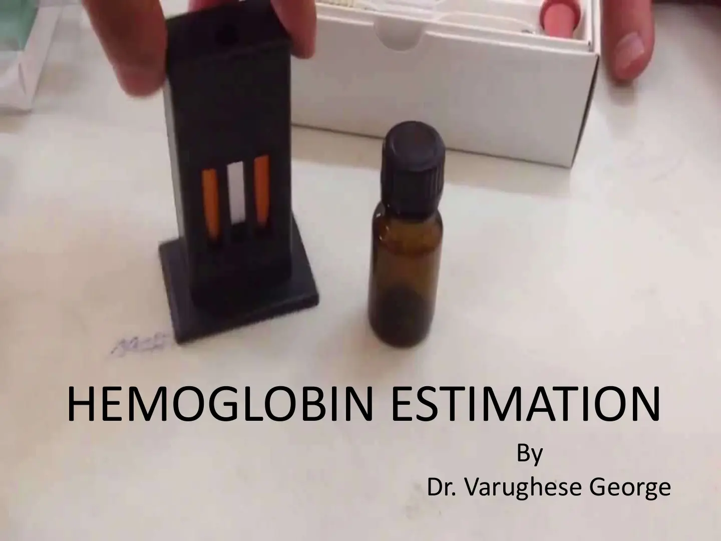 غلاف تقرير HEMOGLOBIN ESTIMATION