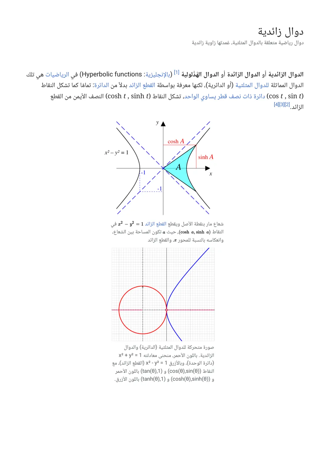 غلاف تقرير دوال زائدية
