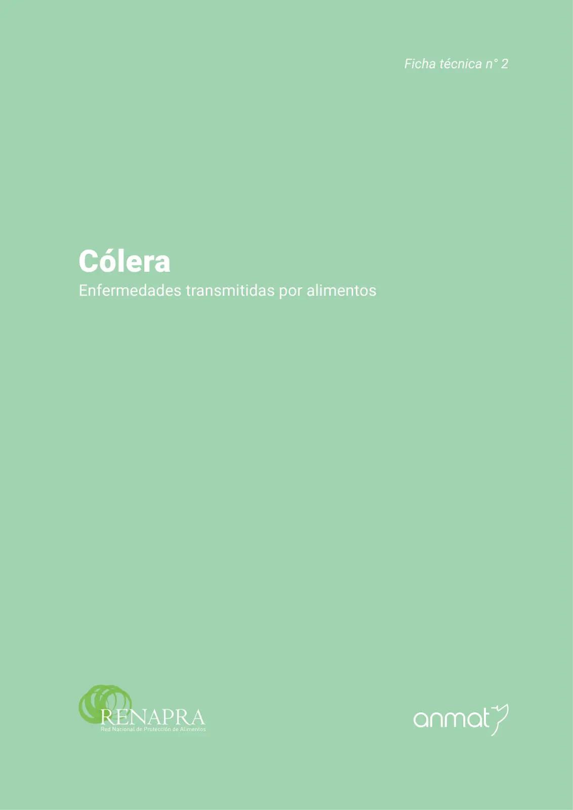 غلاف تقرير Cólera: Enfermedades transmitidas por alimentos