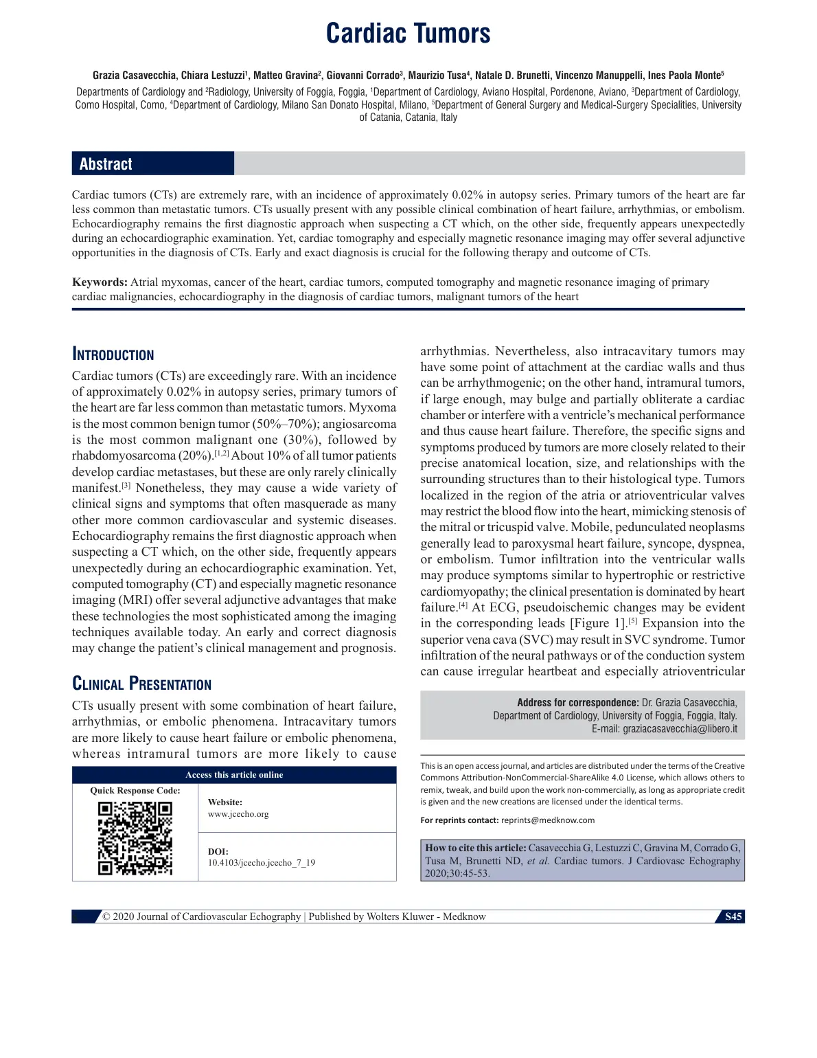 غلاف تقرير Cardiac Tumors