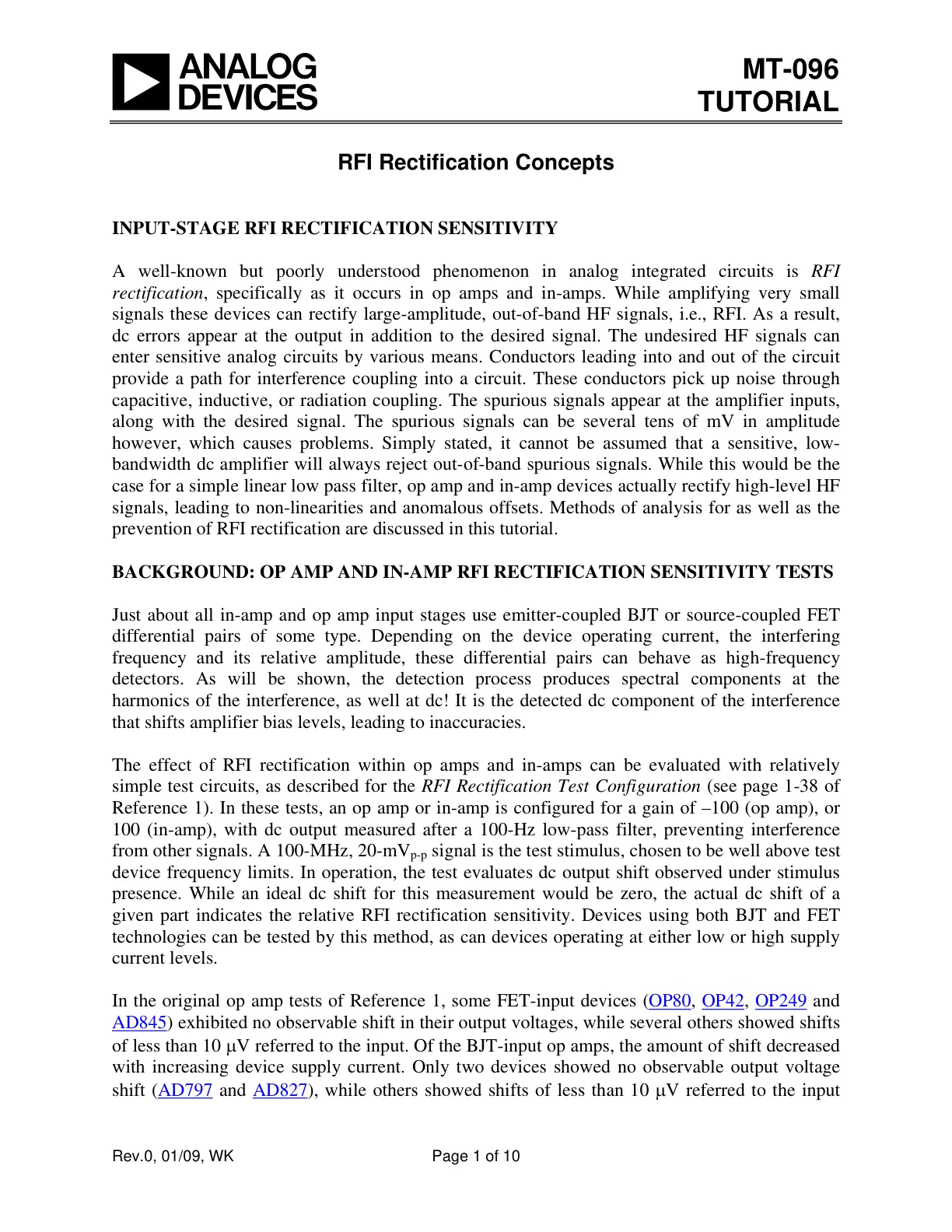 غلاف تقرير RFI Rectification Concepts - MT-096