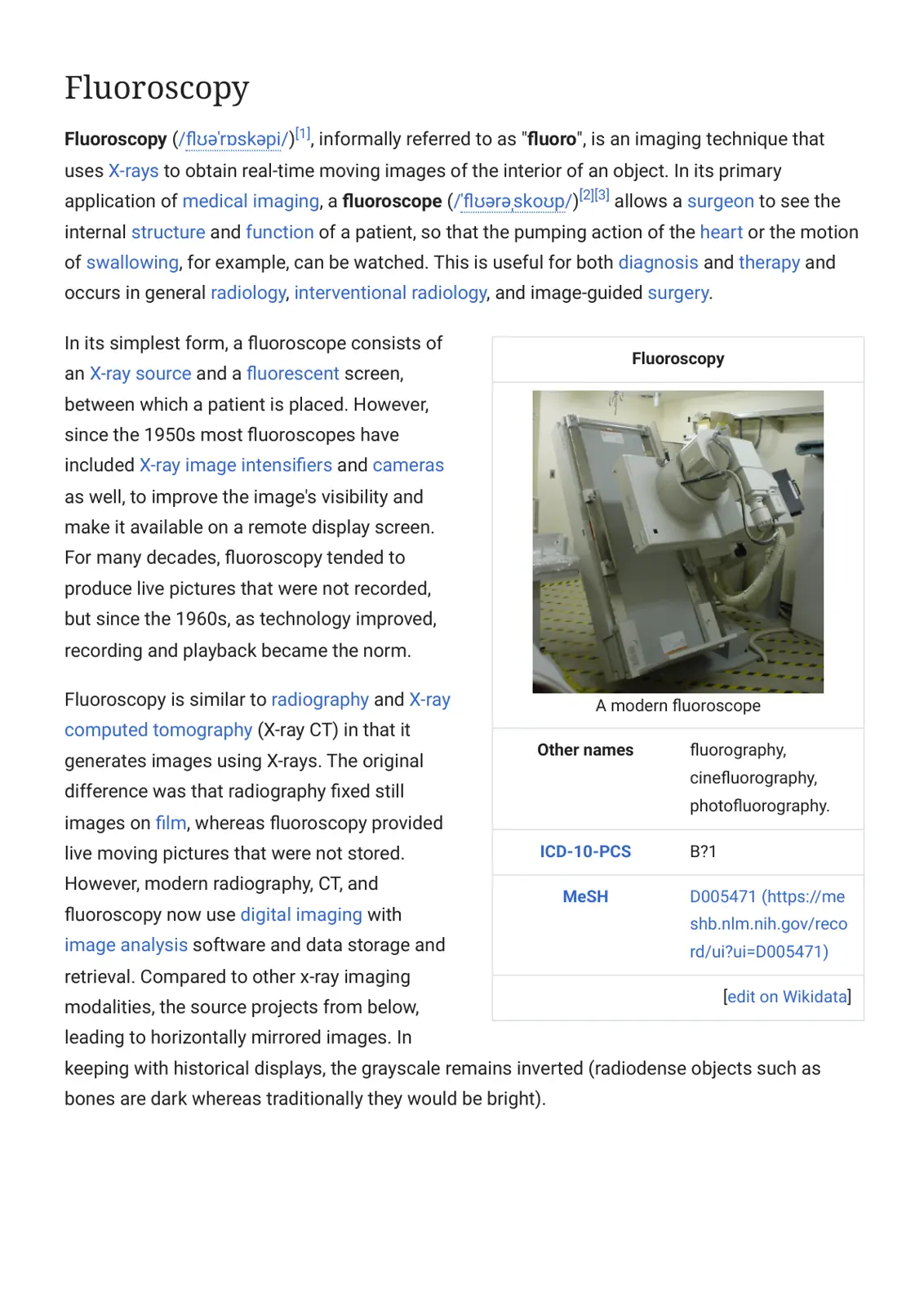 غلاف تقرير Fluoroscopy