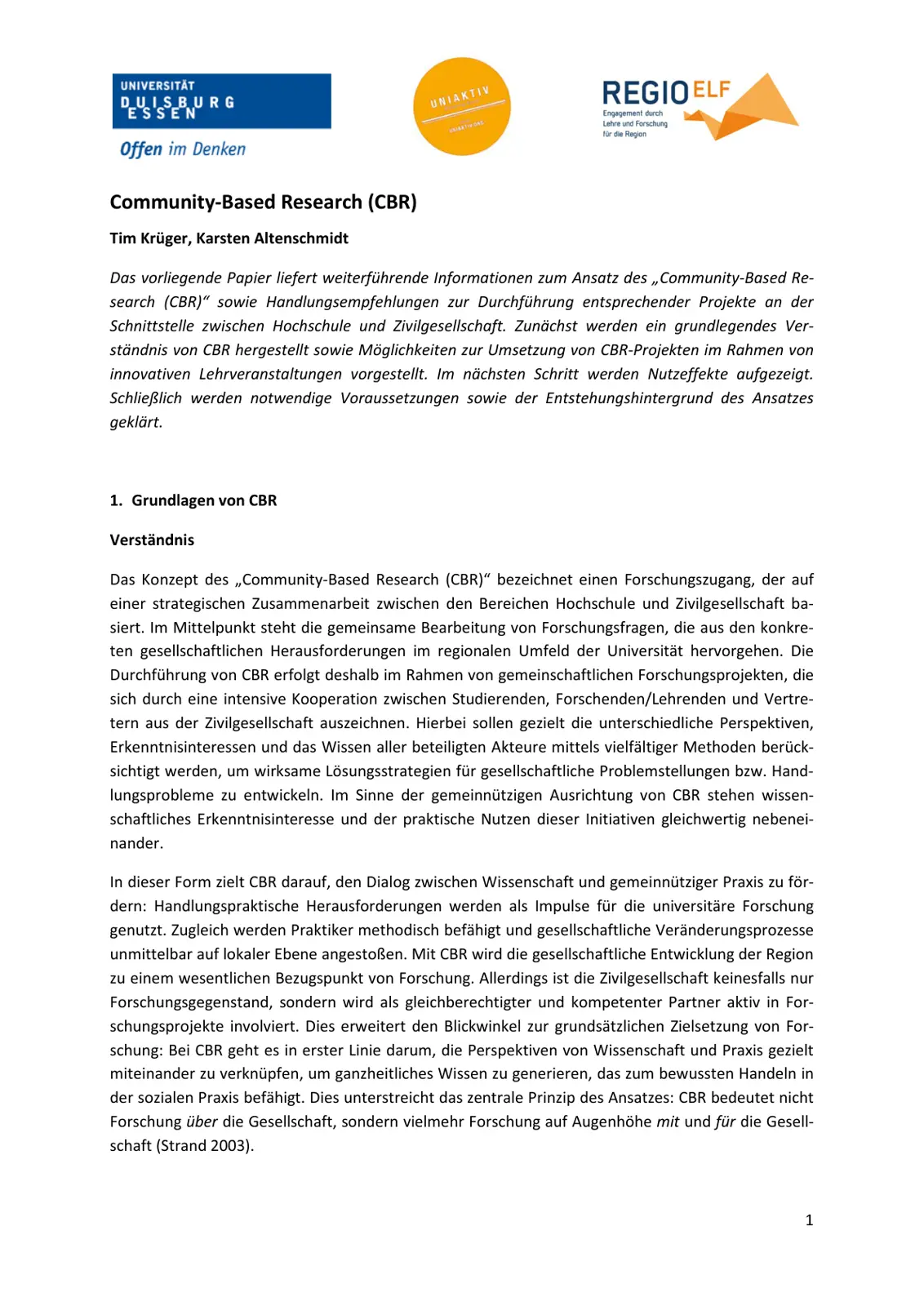 غلاف تقرير Community-Based Research (CBR)