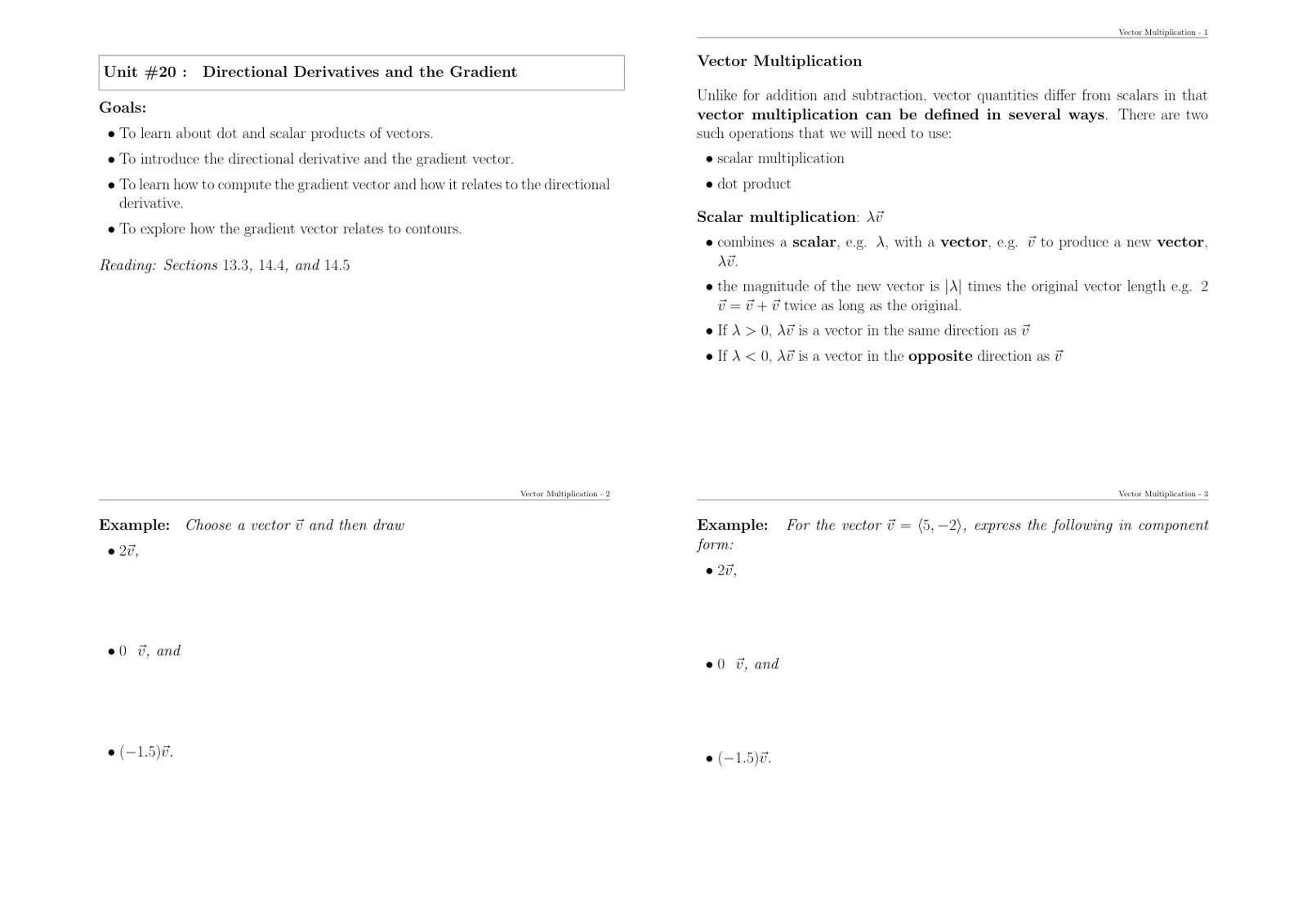 غلاف تقرير Vector Multiplication - 1