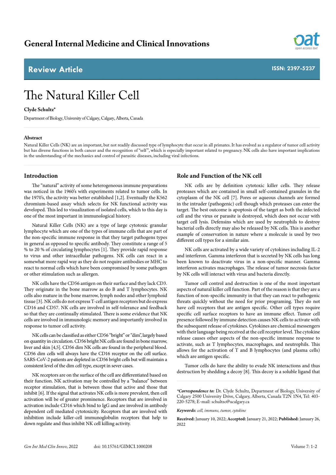 غلاف تقرير The Natural Killer Cell