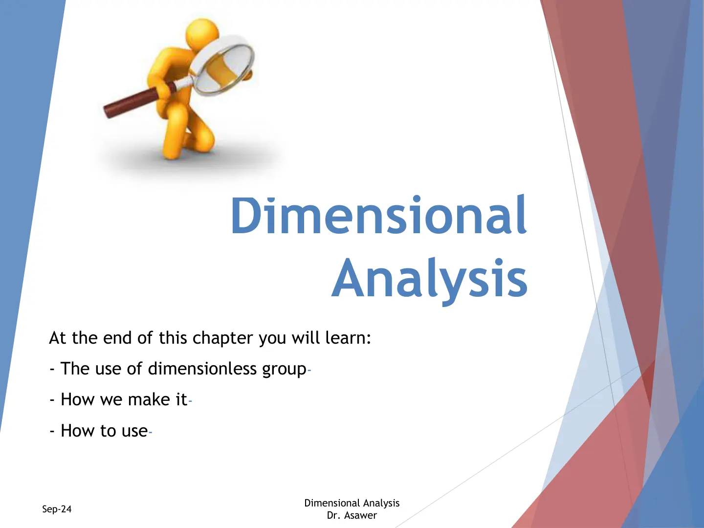 غلاف تقرير Dimensional Analysis