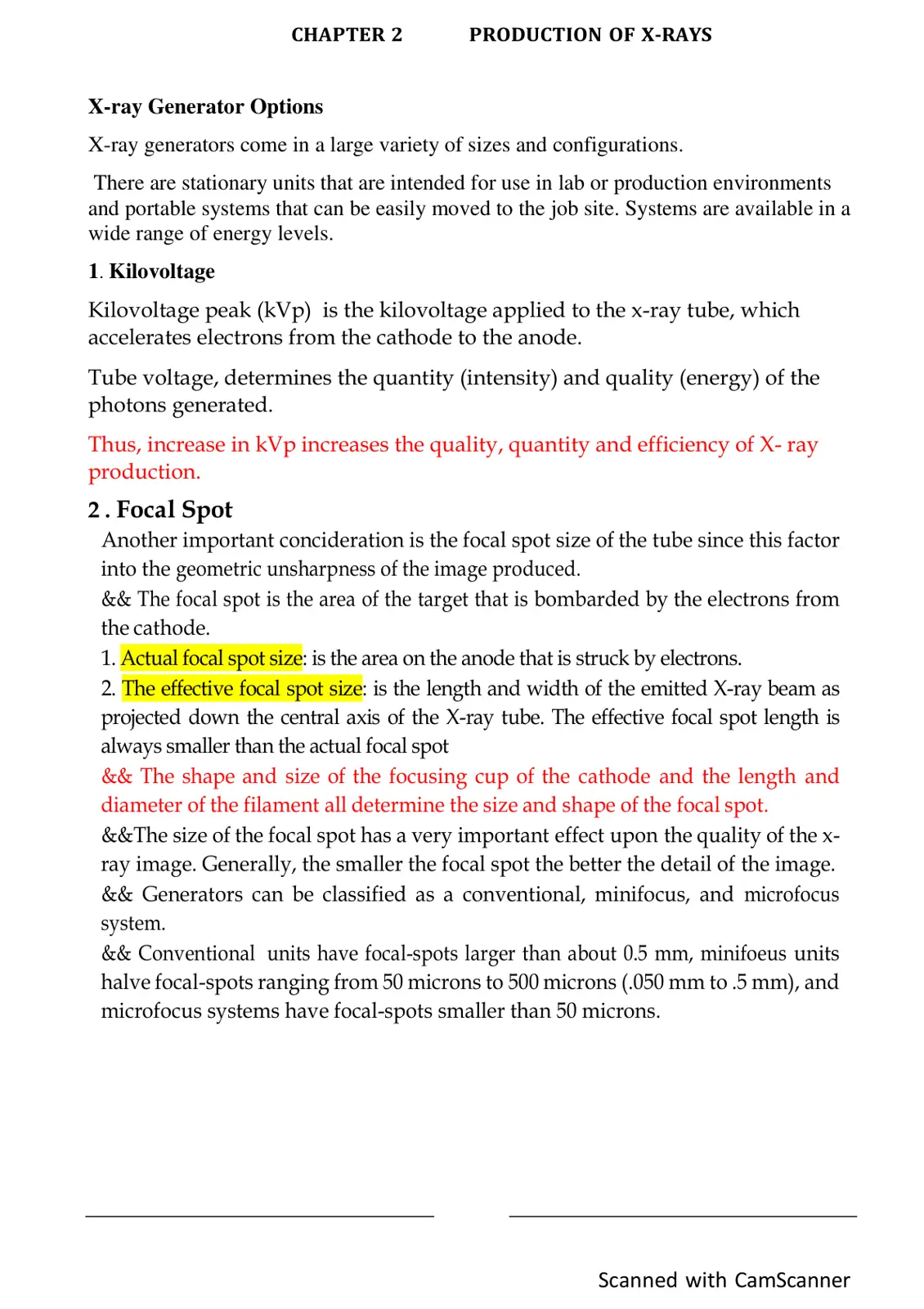 غلاف تقرير CHAPTER 2: PRODUCTION OF X-RAYS - X-ray Generator Options
