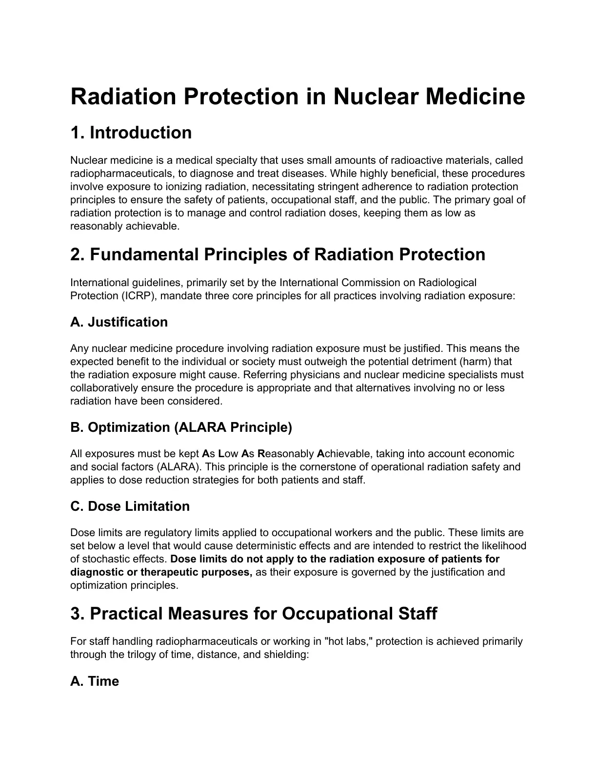 غلاف تقرير Radiation Protection in Nuclear Medicine