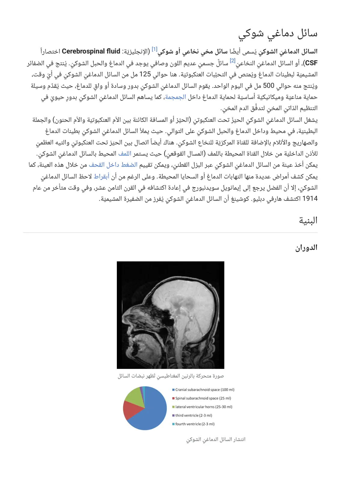 غلاف تقرير سائل دماغي شوكي