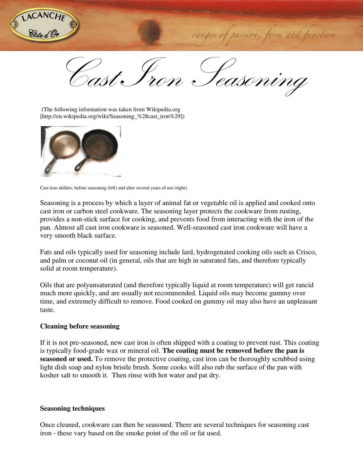 غلاف تقرير Cast Iron Seasoning