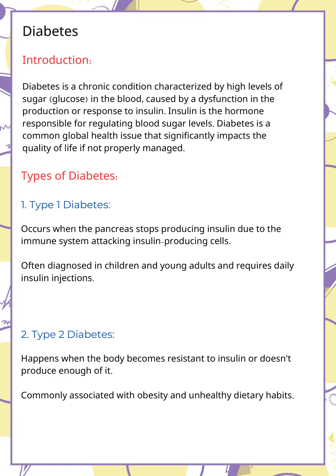 غلاف تقرير Diabetes