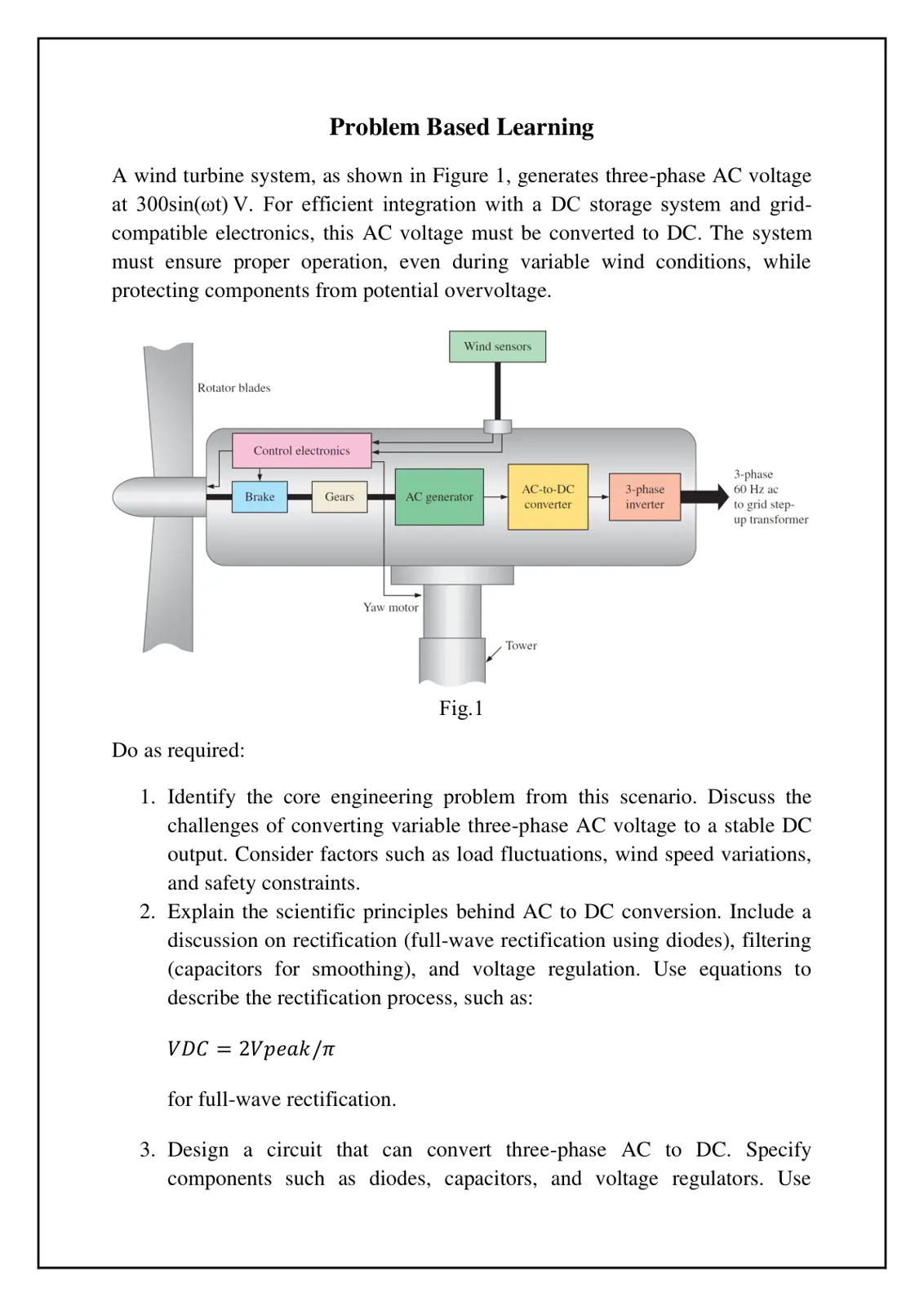 غلاف تقرير Problem Based Learning