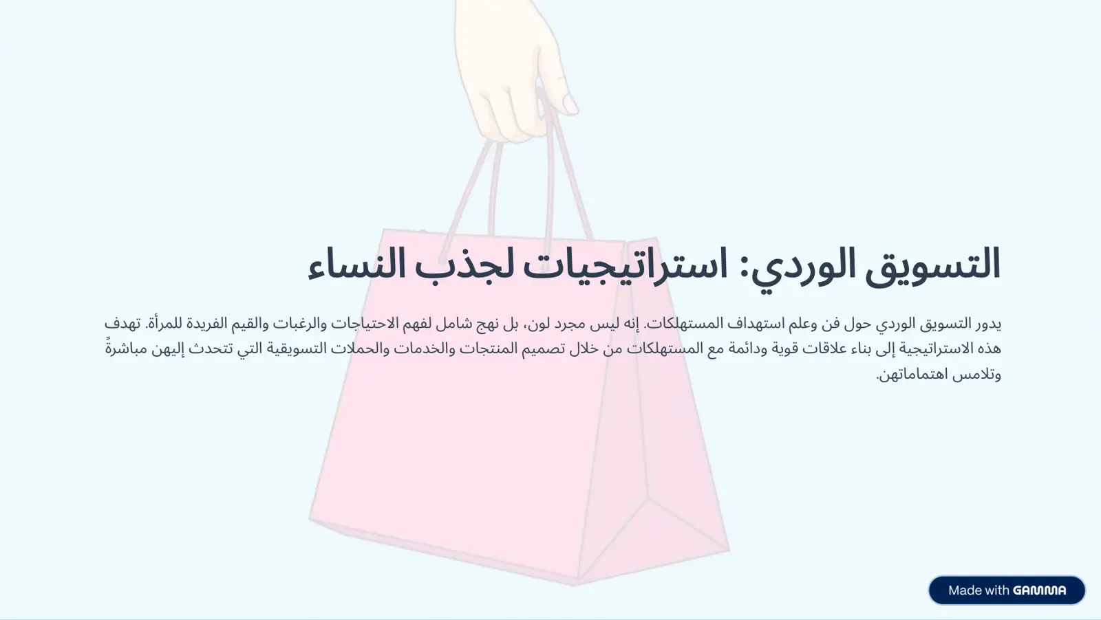 غلاف تقرير التسويق الوردي: استراتيجيات لجذب النساء