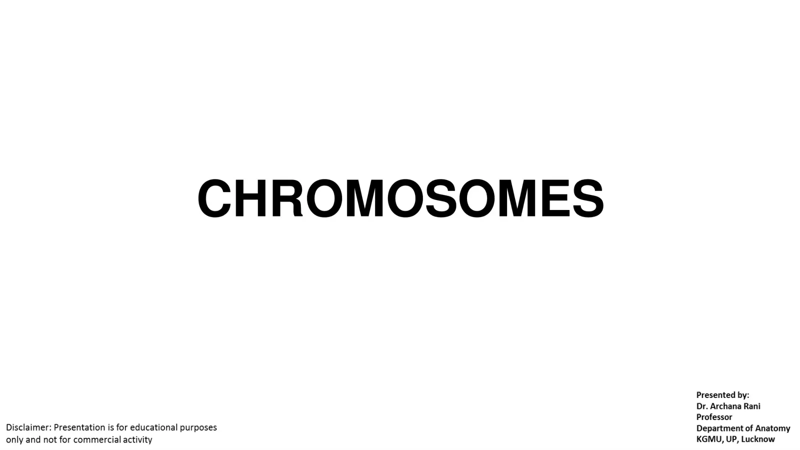 غلاف تقرير CHROMOSOMES