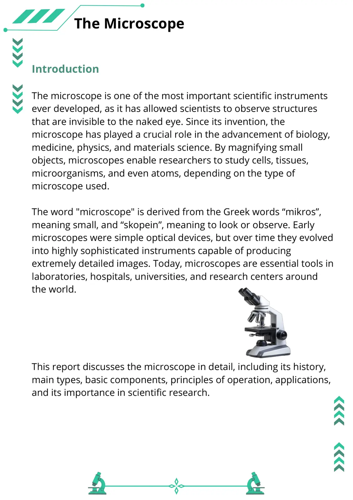غلاف تقرير The Microscope