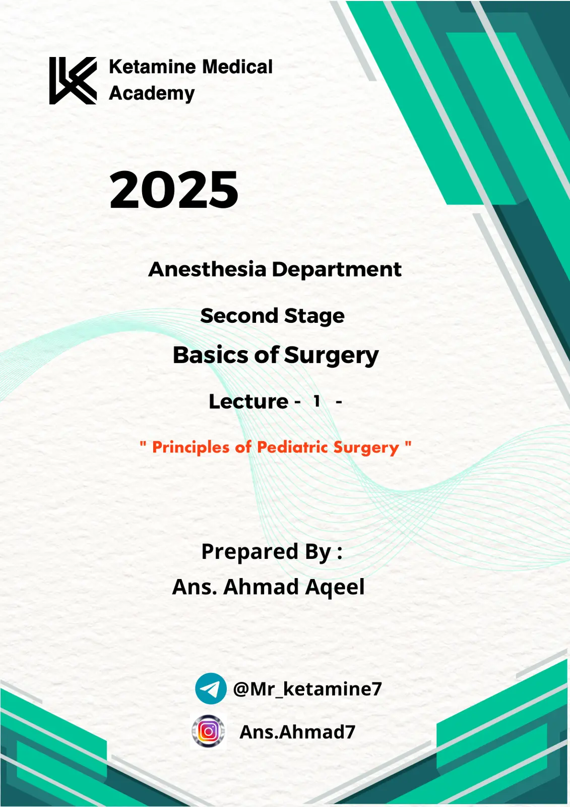 غلاف تقرير Principles of Pediatric Surgery