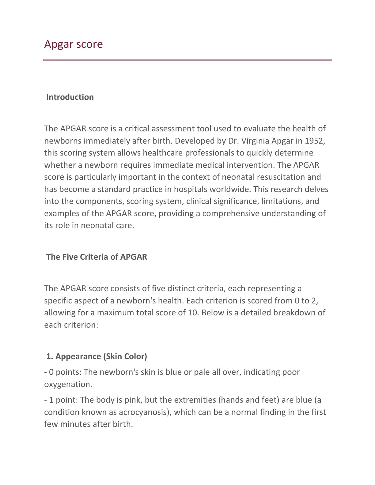 غلاف تقرير Apgar Score