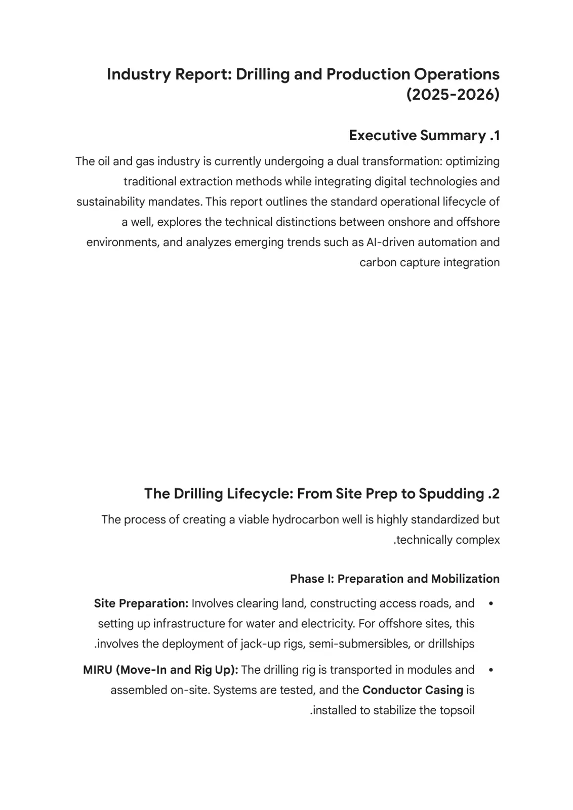 غلاف تقرير Industry Report: Drilling and Production Operations (2025-2026)