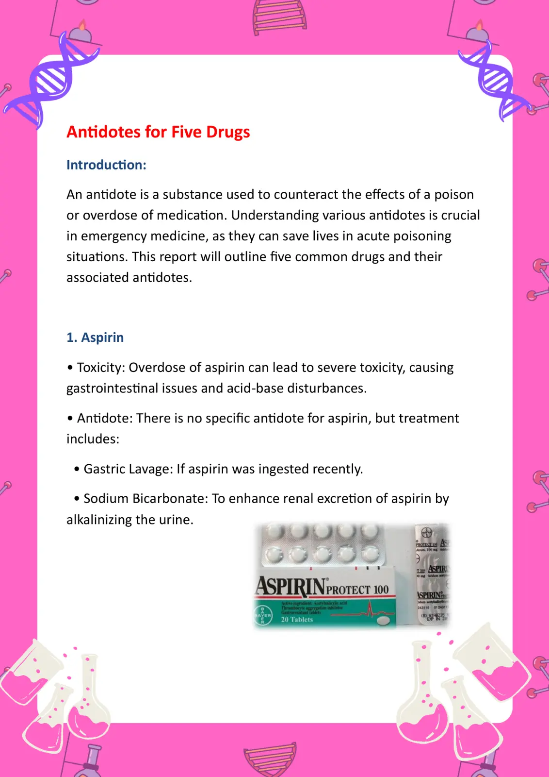 غلاف تقرير Antidotes for Five Drugs
