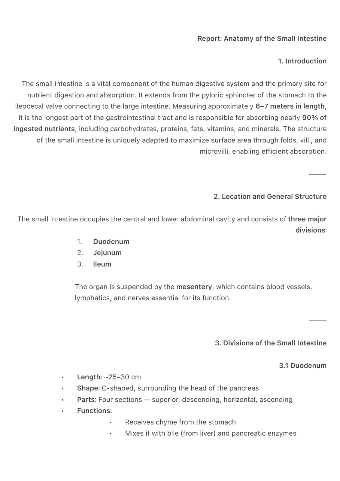 غلاف تقرير Anatomy of the Small Intestine