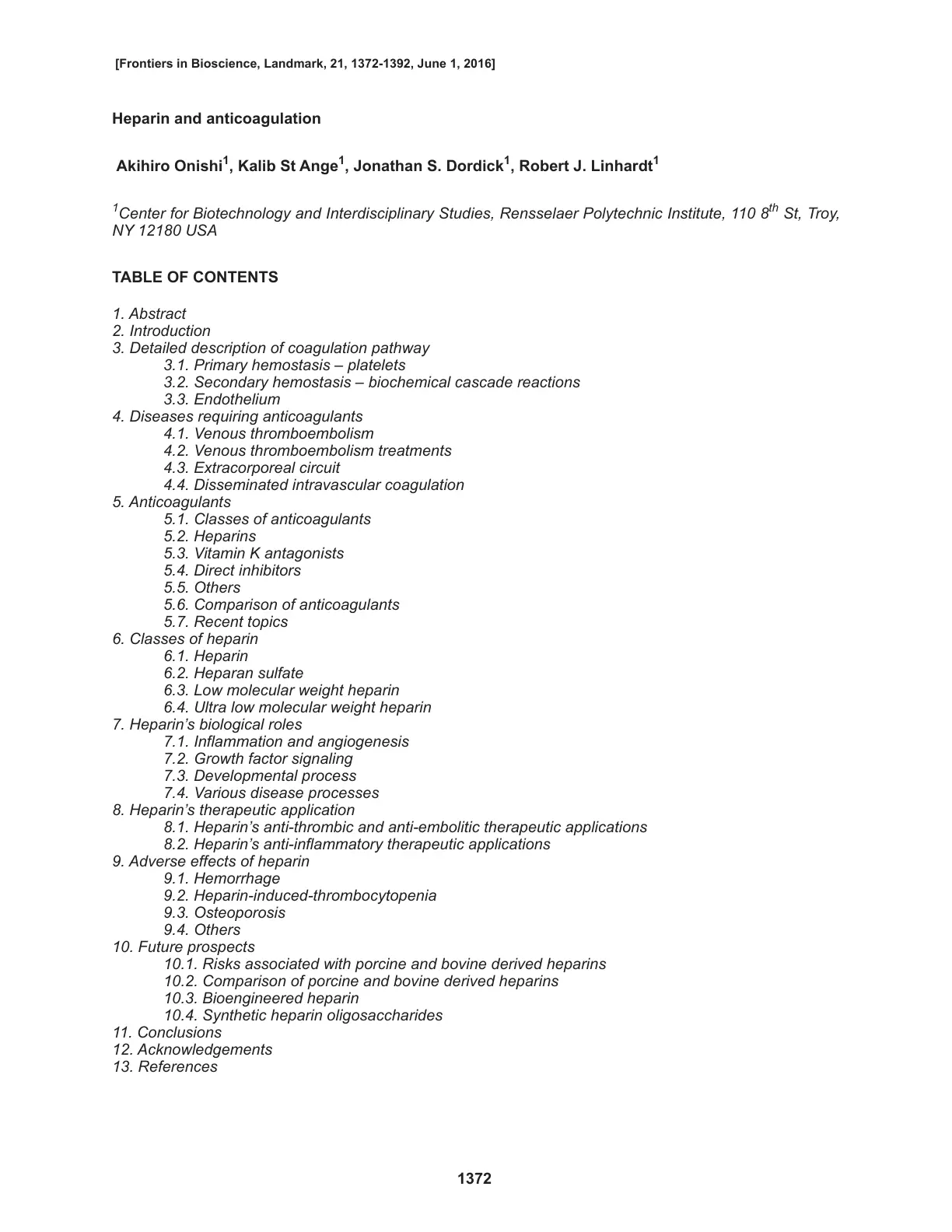 غلاف تقرير Heparin and anticoagulation
