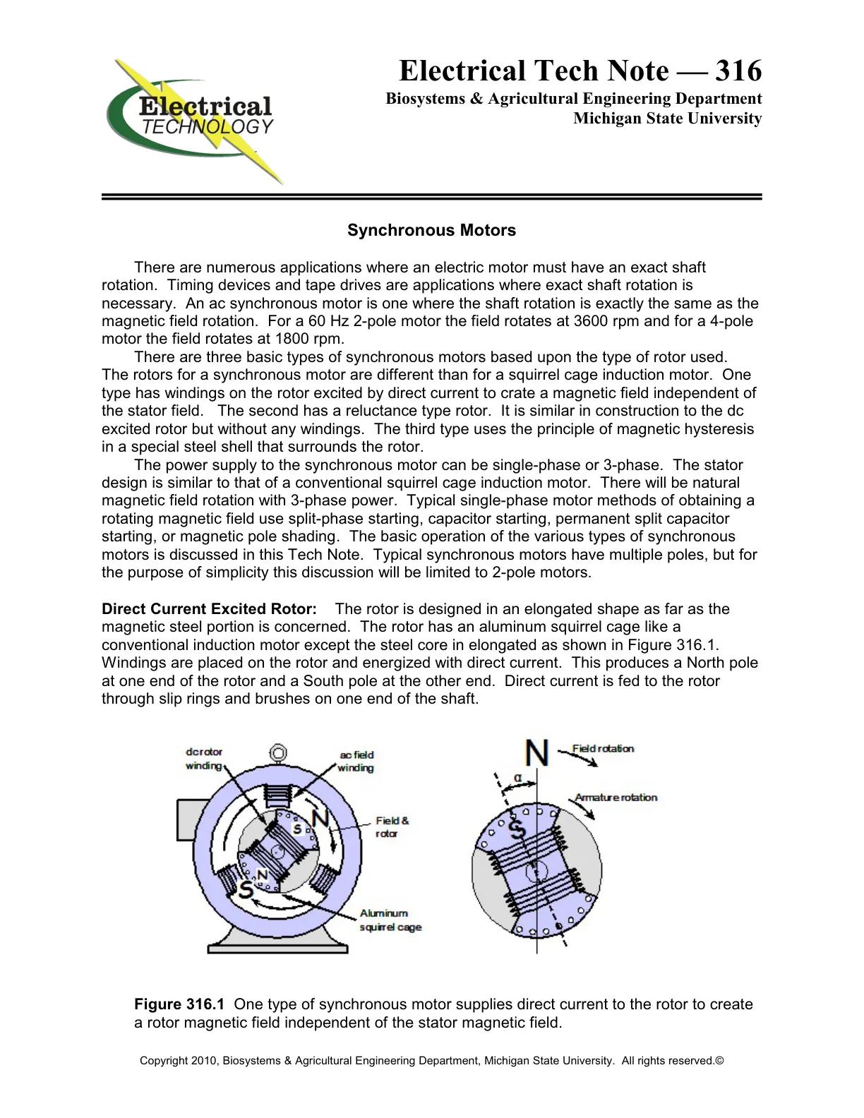 غلاف تقرير Synchronous Motors
