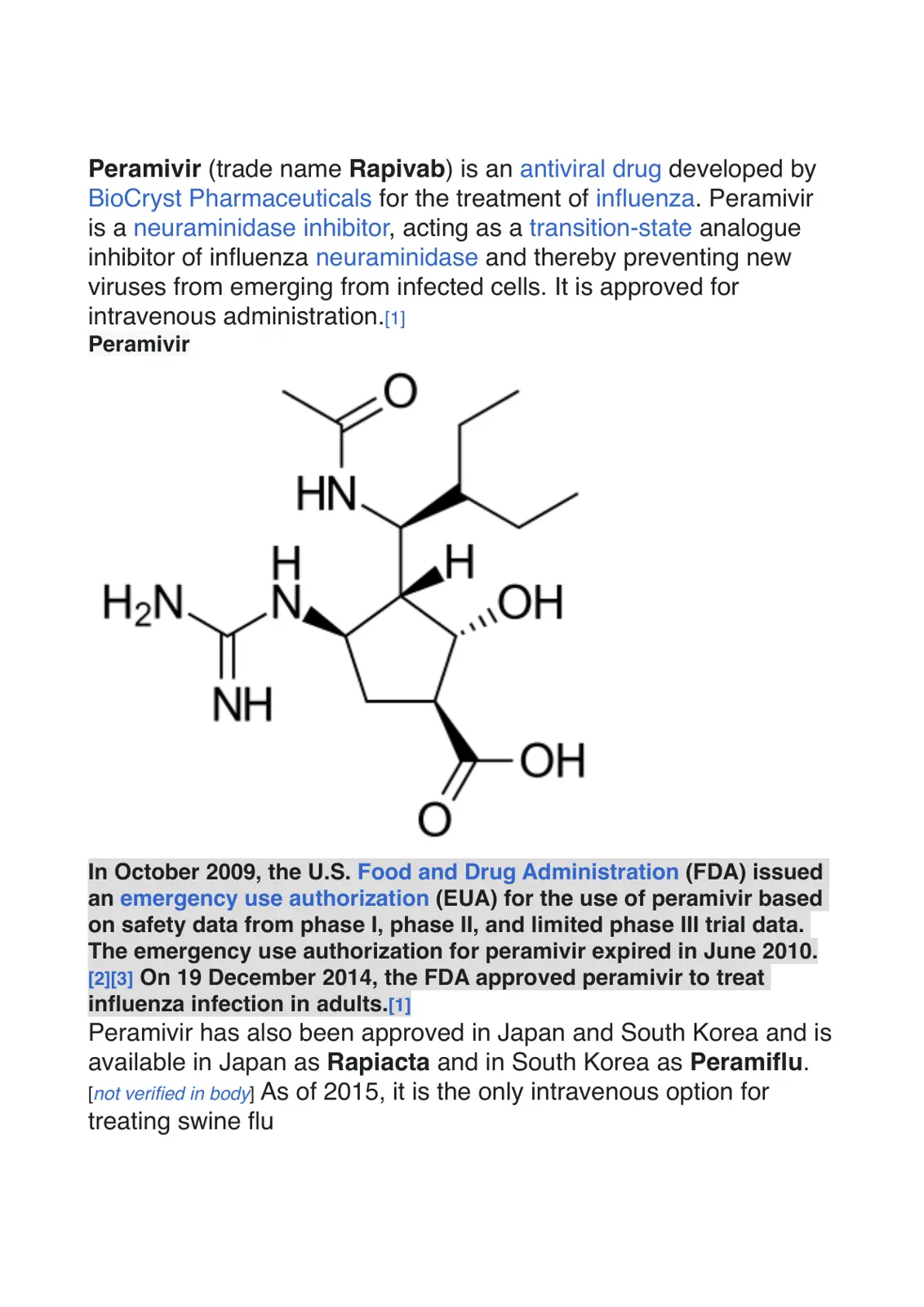 غلاف تقرير Peramivir