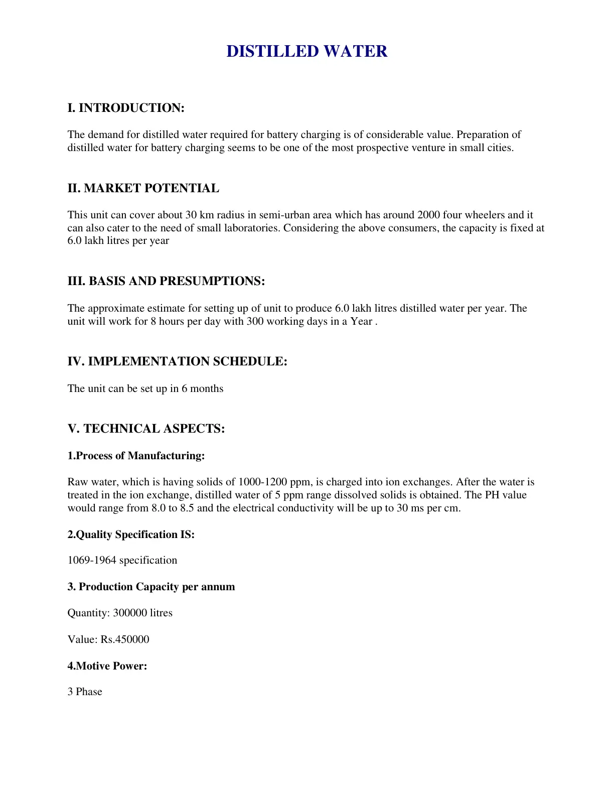 غلاف تقرير DISTILLED WATER