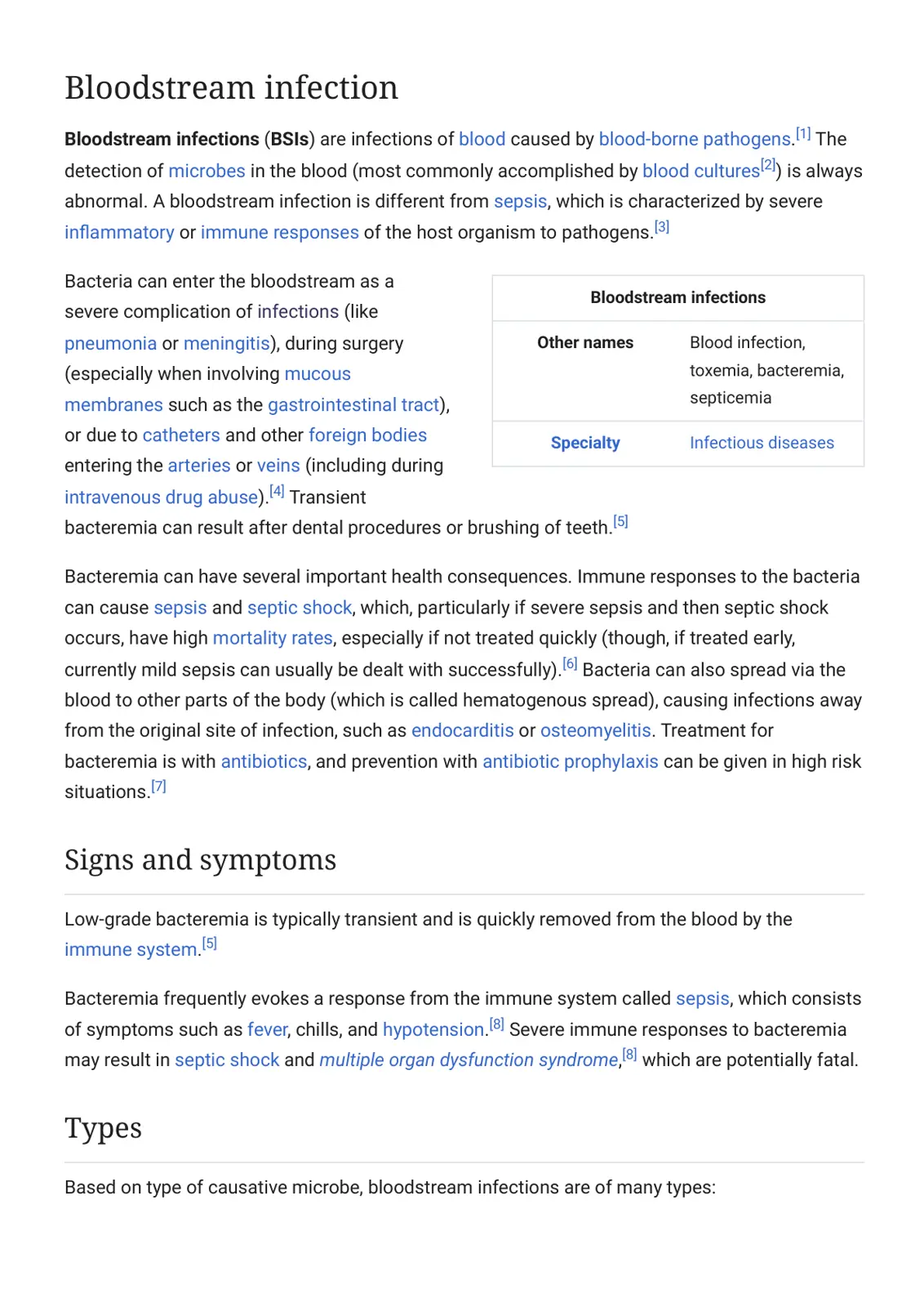 غلاف تقرير Bloodstream Infections: A Scientific Overview