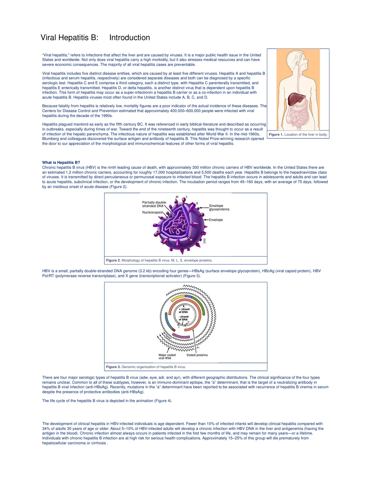 غلاف تقرير Viral Hepatitis B: Introduction