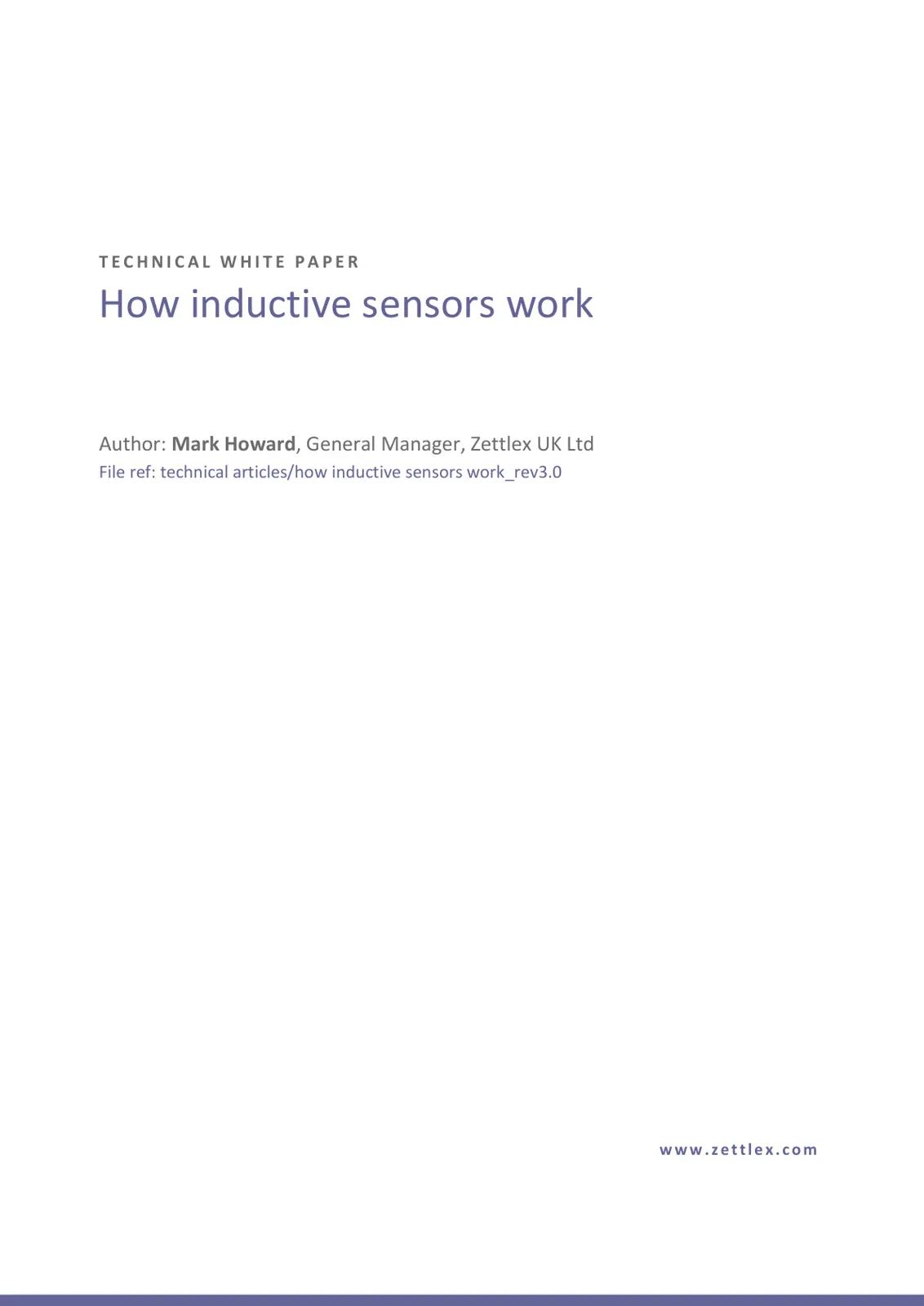 غلاف تقرير How inductive sensors work