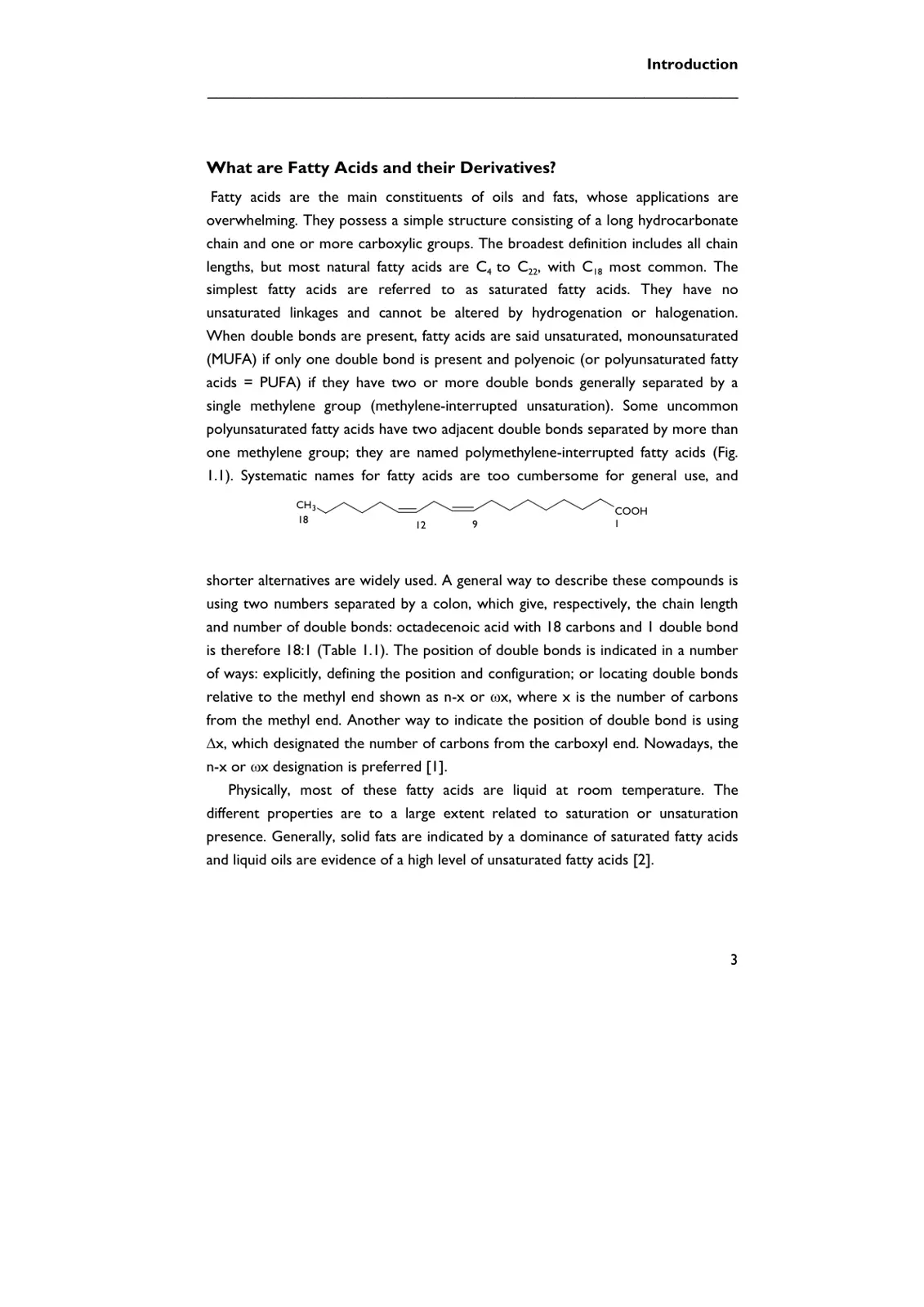غلاف تقرير Fatty Acids and their Derivatives - Introduction