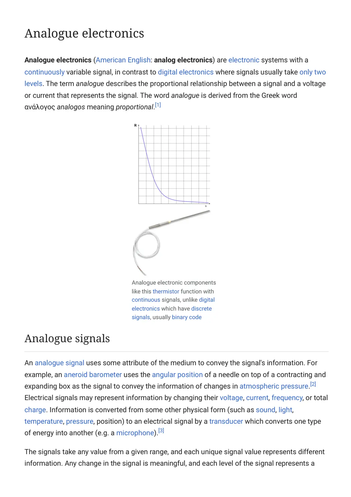 غلاف تقرير Analogue electronics