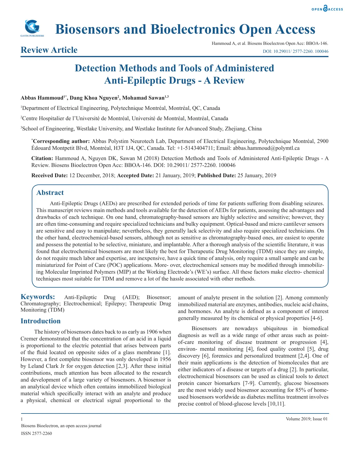 غلاف تقرير Detection Methods and Tools of Administered Anti-Epileptic Drugs - A Review