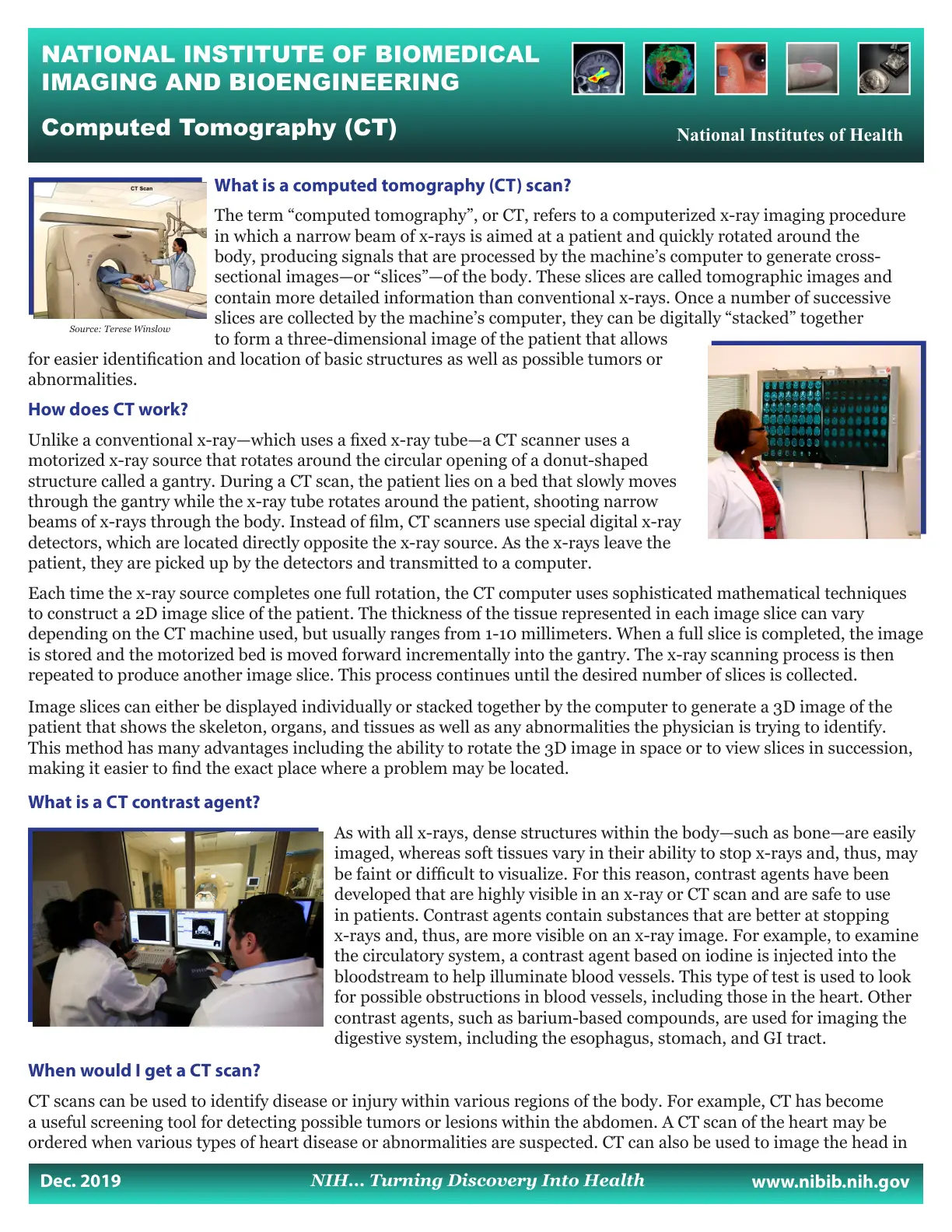 غلاف تقرير Computed Tomography (CT) CT Scan