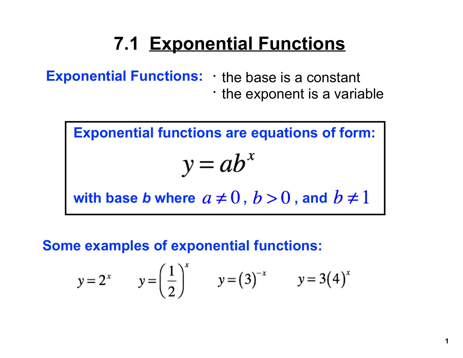 غلاف تقرير 7.1 Exponential Functions