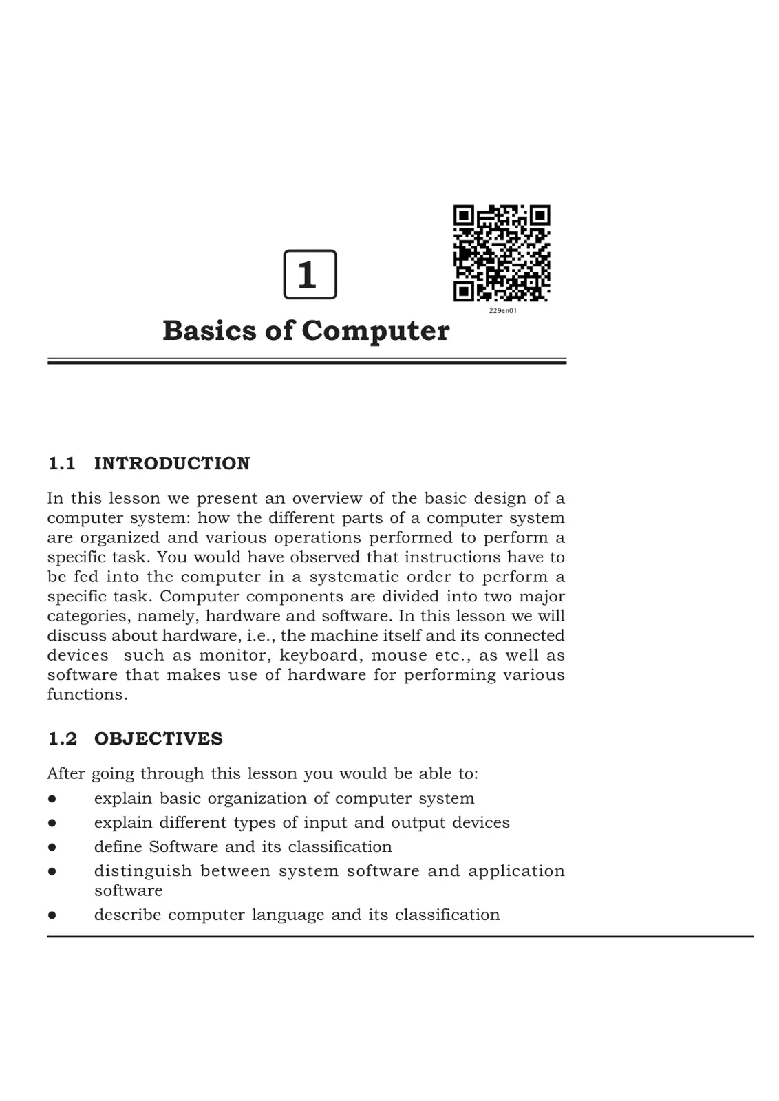 غلاف تقرير Basics of Computer
